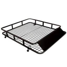 Costway Steel Cargo Roof Rack Basket Truck Cars Top Luggage Carrier 75kg Weight Capacity in Black - thumbnail 1