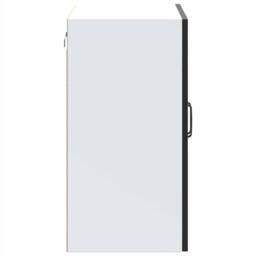 Berkfield Home Kitchen Wall Cabinet with Glass Door Kalmar Black Engineered Wood - thumbnail 8