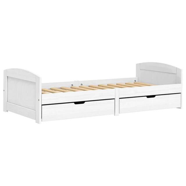 Berkfield Home Beautiful Day Bed with 2 Drawers IRUN White 90x200 cm Solid Wood Pine - image 1