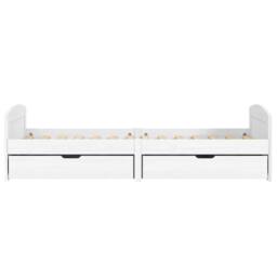 Berkfield Home Beautiful Day Bed with 2 Drawers IRUN White 90x200 cm Solid Wood Pine - thumbnail 4