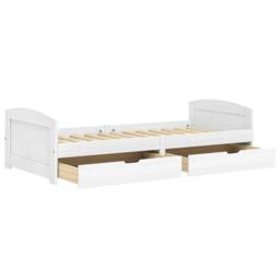 Berkfield Home Beautiful Day Bed with 2 Drawers IRUN White 90x200 cm Solid Wood Pine - thumbnail 5