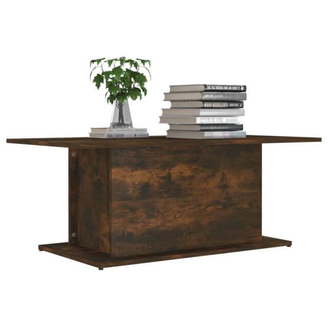 Berkfield Home Decorative Coffee Table Smoked Oak 102x55.5x40 cm Engineered Wood in Brown - image 1