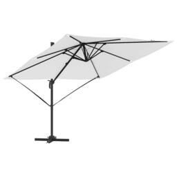Berkfield Home Cantilever Roma Parasol Sand 286x285x265 cm Aluminium in Beige - Size: 286 x 285 x 265 cm