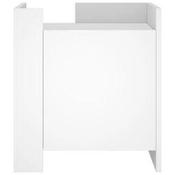 Berkfield Home Bedside Cabinet White 45x50x50 cm Engineered Wood - Size: 45 x 50 x 50 cm - thumbnail 4