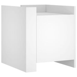 Berkfield Home Bedside Cabinet White 45x50x50 cm Engineered Wood - Size: 45 x 50 x 50 cm - thumbnail 2