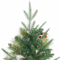 Berkfield Home Elegant Artificial Hinged Christmas Tree Green 210 cm PE & PVC - thumbnail 6