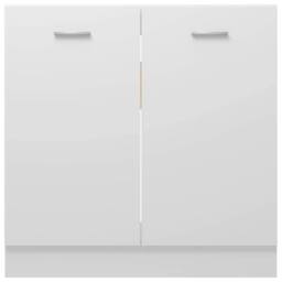 Berkfield Home Sink Bottom Cabinet White 80x46x81.5 cm Engineered Wood - thumbnail 7