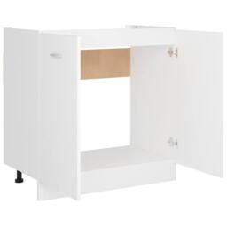 Berkfield Home Sink Bottom Cabinet White 80x46x81.5 cm Engineered Wood - thumbnail 6