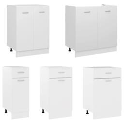 Berkfield Home Sink Bottom Cabinet White 80x46x81.5 cm Engineered Wood - thumbnail 5