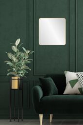nielsen Archer Metal Square Wall Mirror 60Cm in Gold - thumbnail 2