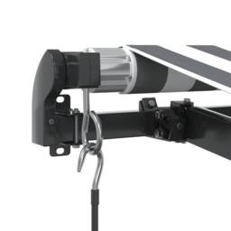 Berkfield Home Manual Retractable Awning Anthracite & White 500x350 cm in Black - thumbnail 6