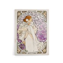 "Artery8 Lady of Camellias Theatre Portrait Canvas Wall Art Print Mucha in Purple - Size: W18"" x H24""" - thumbnail 1