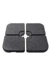 Garden Sanctuary Freestanding Water & Sand Filled HDPE Square Parasol Base in Black - thumbnail 4