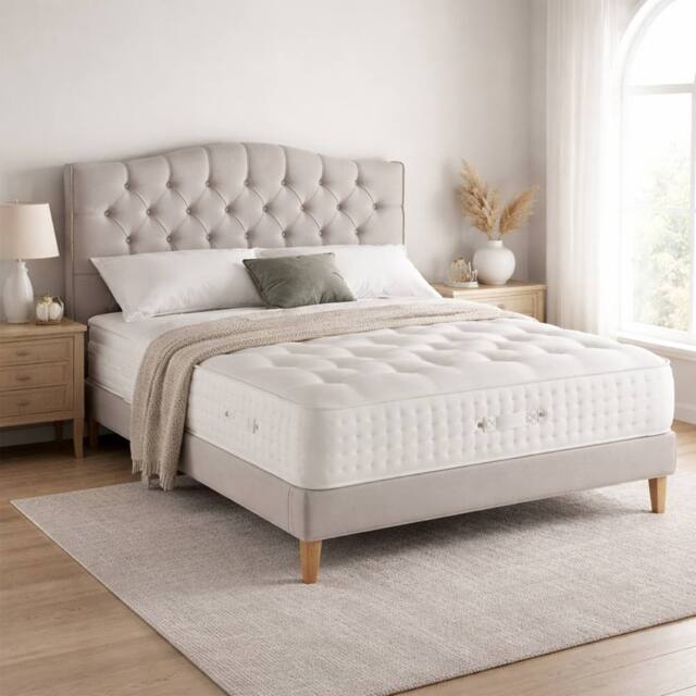 Aspire Regency 3000 Pocket Cashmere Wool Hybrid Mattress Medium Firm in White - Size: Double - image 1