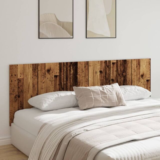 Berkfield Home Wall Headboard Old Wood 240x1.5x80 cm Engineered Wood in Brown - image 1