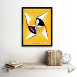 "Artery8 Vintage Advert Exhibition Festival Britain 1951 12x16"" Framed Art in Yellow - Size: W12"" x H16""" - thumbnail 2