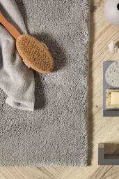 CHRISTY Deep Pile Luxury 100% Cotton 2444GSM Non Slip Bath Rugs in Mid Grey - thumbnail 2