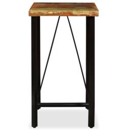 Berkfield Home Beautiful Bar Table Solid Reclaimed Wood 60x60x107 cm in Brown - Size: 60 x 60 x 107 cm - thumbnail 3