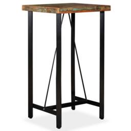 Berkfield Home Beautiful Bar Table Solid Reclaimed Wood 60x60x107 cm in Brown - Size: 60 x 60 x 107 cm - thumbnail 8