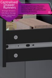 FWStyle 7 Drawer Matt Black Merchant Chest Of Drawers - Stora - thumbnail 3