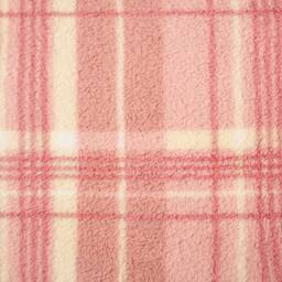 OHS 2 x Winter Check Teddy Fleece Square Cushion Covers in Baby Pink - Size: 45 cm x 45 cm - thumbnail 6