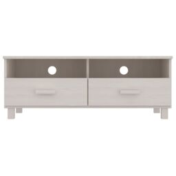 Berkfield Home TV Cabinet HAMAR White 106x40x40 cm Solid Wood Pine - Size: 106 x 40 x 40 cm - thumbnail 3