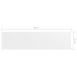 Berkfield Home Balcony Screen White 75x300 cm Oxford Fabric - thumbnail 5