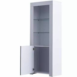 Dprodo High Gloss Tall Display Cabinet in White - Size: 1 Pack - thumbnail 7