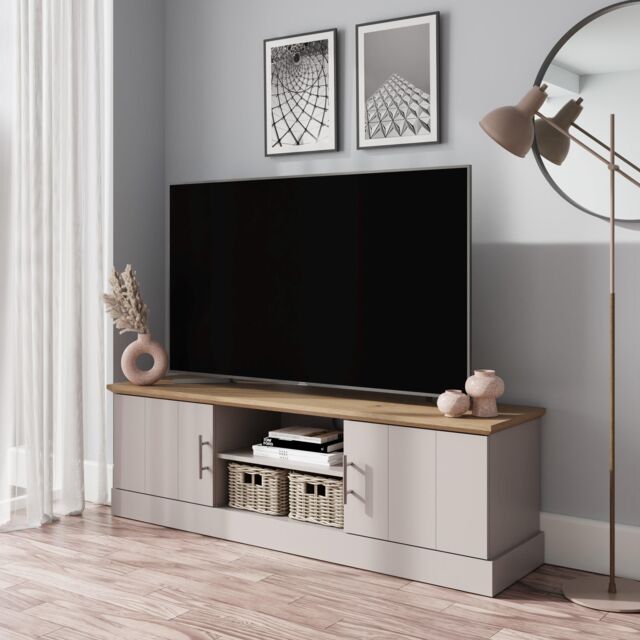 GFW Kendal Large TV Unit in Grey - image 1