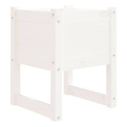 Berkfield Home Planters 2 pcs White 40x40x52.5 cm Solid Wood Pine - thumbnail 4