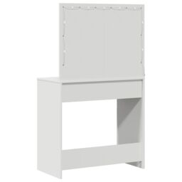 Berkfield Home Vanity Table with LED Lights - White, 78.5 x 41 x 135 cm in White - thumbnail 7