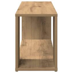 Berkfield Home TV Cabinet Artisan Oak 100x24x32 cm Engineered Wood in Brown - Size: 100 x 24 x 32 cm - thumbnail 5