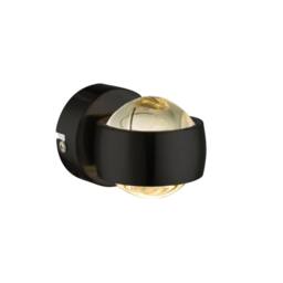 Netlighting Randi Wall Lamp Matt Black Glass Shade 2x LED 3000K - thumbnail 1