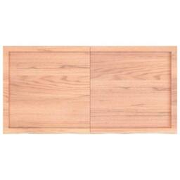 Berkfield Home Beautiful Wall Shelf Light Brown 120x60x(2-4) cm Treated Solid Wo - thumbnail 3