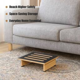 Kelvenix Non-Slip Wooden Step StoolSteps in Natural - thumbnail 4