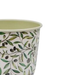 Ivyline Maisie Vintage Olive Metal Planter Set of 2 - thumbnail 3
