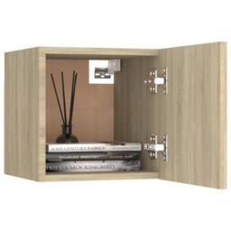 Berkfield Home Sturdy 6 Piece TV Cabinet Set Sonoma Oak Engineered Wood in Light Brown - thumbnail 5