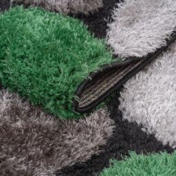 Home Republic Pebbles Carved Shaggy Textured Fluffy Rug in Emerald - Size: 120 cm x 170 cm - thumbnail 2