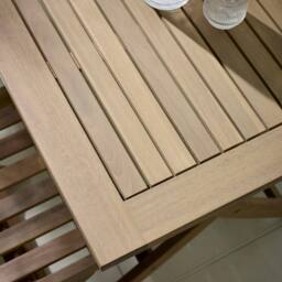 FurnitureboxUK Hamburg + Asa Solid Wood & Wicker 4 Chair Outdoor Dining Set in Light Brown - thumbnail 4