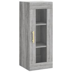 Berkfield Home Wall Mounted Cabinet Grey Sonoma 34.5x34x90 cm - thumbnail 1