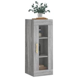 Berkfield Home Wall Mounted Cabinet Grey Sonoma 34.5x34x90 cm - thumbnail 4