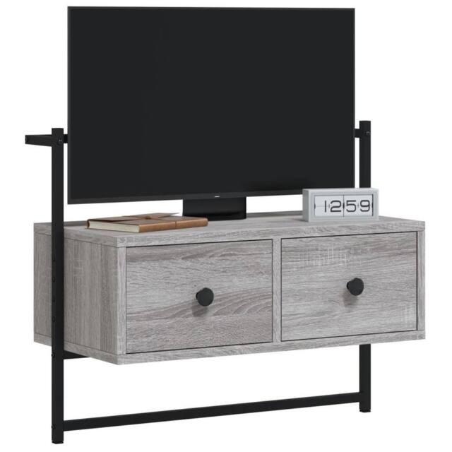 Berkfield Home TV Cabinet Wall-mounted Grey Sonoma 60.5x30x51 cm Engineered Wood - image 1