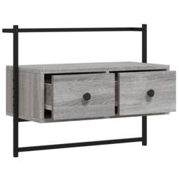 Berkfield Home TV Cabinet Wall-mounted Grey Sonoma 60.5x30x51 cm Engineered Wood - thumbnail 5