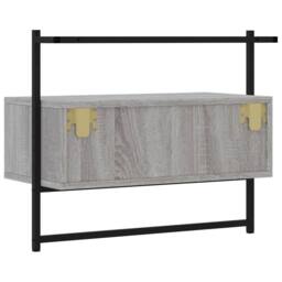 Berkfield Home TV Cabinet Wall-mounted Grey Sonoma 60.5x30x51 cm Engineered Wood - thumbnail 7