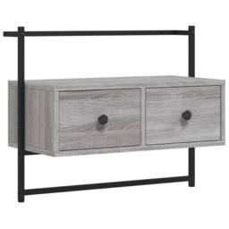 Berkfield Home TV Cabinet Wall-mounted Grey Sonoma 60.5x30x51 cm Engineered Wood - thumbnail 3
