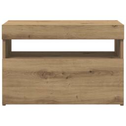 Berkfield Home TV Cabinet with LED Lights Artisan Oak 60x35x40 cm Engineered Wood in Brown - Size: 60 x 35 x 40 cm - thumbnail 7