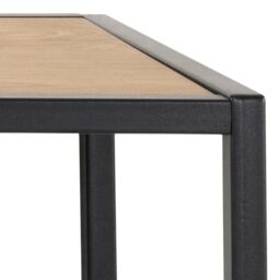 Furniture To Go Seaford Black Metal Coat Rack with Oak Top in Brown - thumbnail 6