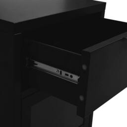 Berkfield Home Nightstands 2 pcs Black 40x30x54.5 cm Steel & Glass - thumbnail 8