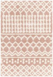 Livabliss Urban Shag-Geometric Beige Blue Pink Grey Soft Plush Pile Living Bedroom Rug in Peach - Size: 200 cm x 290 cm - thumbnail 2