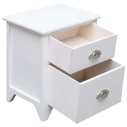 Berkfield Home Nightstand 2 pcs with 2 Drawers White - thumbnail 5
